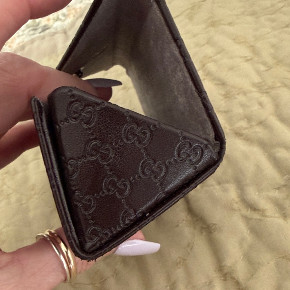 GUCCI GG Monogram Trifold
Leather Eyeglass Sunglass Case Brown AUTHENTIC ECU - Picture 5 of 9